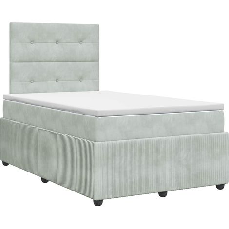 Maison Exclusive - Boxspringbett mit Matratze Hellgrau 120 x 190 (1/5)