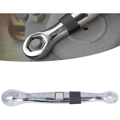 Clé à douille multi-usages, double auto-serrante, clé universelle double multifonctionnelle à extrémité ouverte, double liaison, unité métrique/impériale 23 en 1. (1/5)