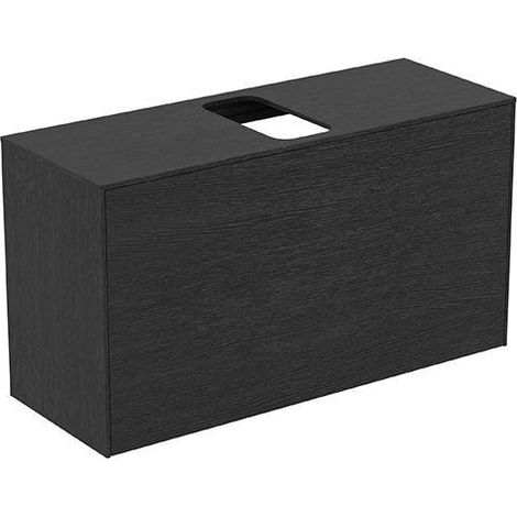 IS WT-Platte Conca mittiger Ausschnitt 1002x373mm Eiche Geflammt