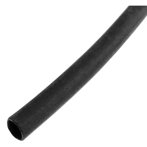 BeMatik - Gaine thermorétractable noir 1,6 mm en rouleau de 3m (1/4)