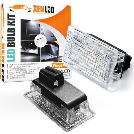 Pack 2 éclairages LED coffre / habitacle TESLA - BLANC PUR Haute Puissance (1/5)