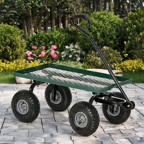 Chariot de jardin negro y Verde en acero Goma 94 x 48,5 x 100 cm (1/5)
