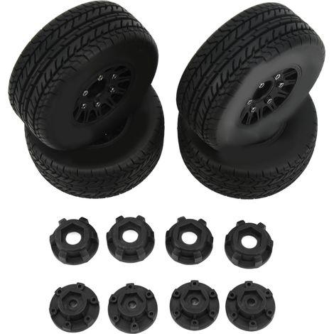 RC Short Course Truck Reifen, verstärkte Dämpfung, 1/10 Räder mit Sechskantadapter für ARRMA, Schwarz (1/5)