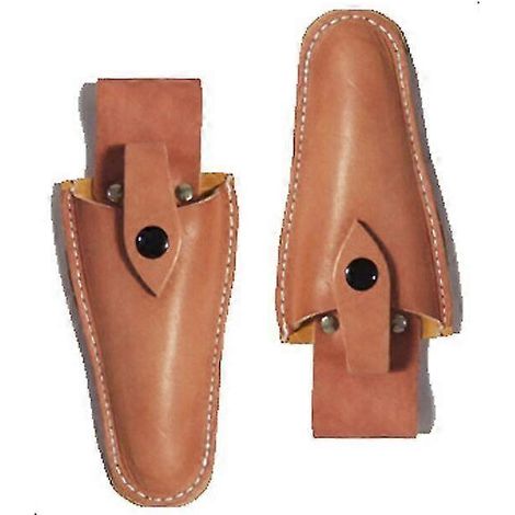 Étui en cuir de vachette véritable pour sécateurs, sécateurs à fruits, lot de 2-AquaForge