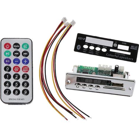 Carte décodeur MP3 compatible Bluetooth pour autoradio USB/TF/radio FM MP3