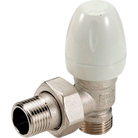 Válvula de Escuadra Termostatizable para Radiador con Unión para Tubo de Cobre/PEX/Multicapa - Rosca Macho 1/2" - Tiemme