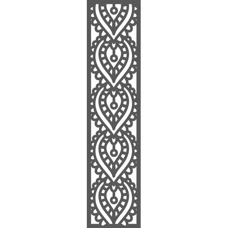 Lampada a sospensione A1, design traforato, grigio, 21 x 90 cm