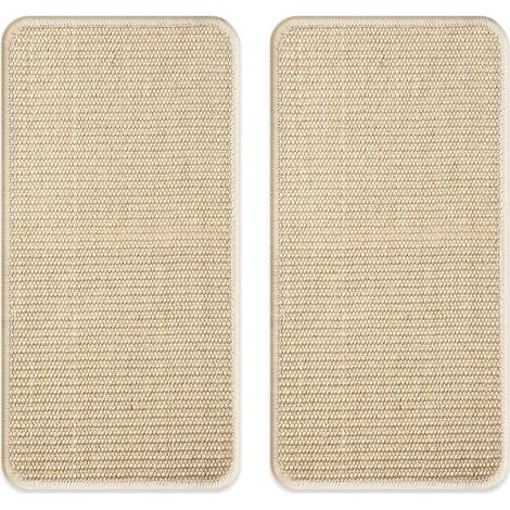 2 Pièces (Couleur Bois) Tapis griffoir pour Chat,50x25cm,Antidérapant Griffoir Chat Canapé,Tapis griffoir Chat,Convient aux Murs et aux Coins, Anti Rayures, protège Les Meubles et Les canapés (1/5)