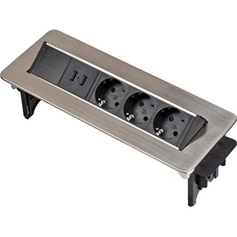 Brennenstuhl 1396200113 Presa di corrente 3 scomparti Argento, Nero Schuko 1 pz. (1/5)