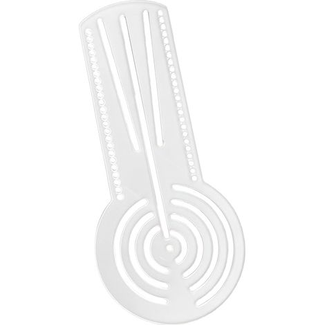 Règle de dessin géométrique en acrylique transparent avec motif (1/4)