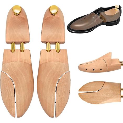 Embauchoirs en bois de pin pour hommes et femmes, forme-chaussures en bois avec élastique, préserve la forme et prolonge la durée de vie des chaussures, design élégant, organisateurs de chaussures hau