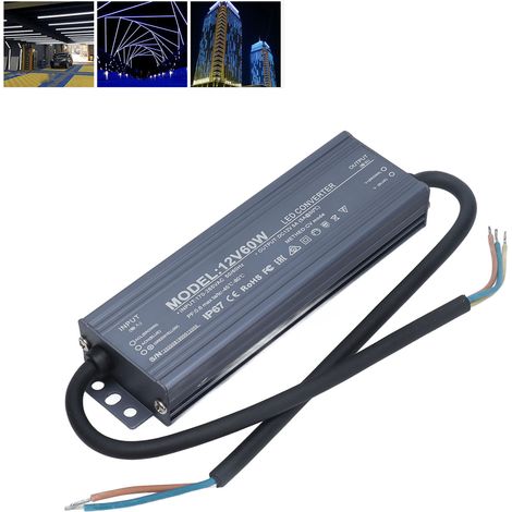 IP67 wasserdichtes Netzteil für LEDs, Konstantspannung, 60 W, 170–265 V AC, 12 V (1/5)