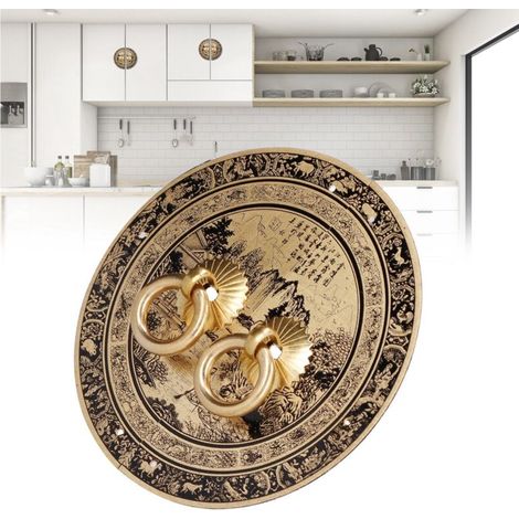 Poignée de tiroir à motif Original de 11cm, poignée de meuble en laiton chinois Antique pour la maison (1/4)