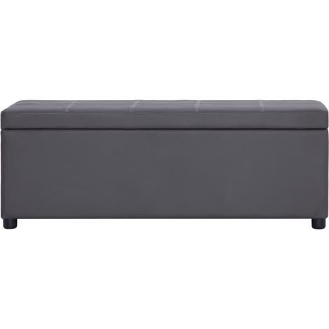 Maison Exclusive - Panca con Vano Portaoggetti 116 cm Grigia in Similpelle