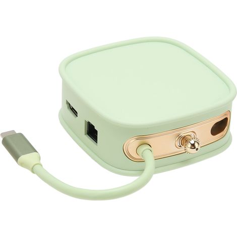 Station d'accueil USB-C 10-en-1 avec charge rapide PD, ports 4K, RJ45 et hub haute vitesse pour MacBook, PC portable et bureau, design compact voyage. (1/5)