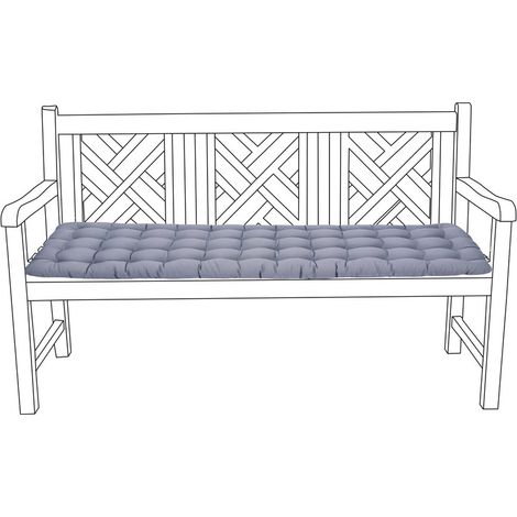 Gardenista - Getuftete Sitzpolster für Outdoor Banken für Rattanmöbel, wasserabweisende 3-Sitzer-Sitzkissen für Gartenterrasse, bequeme weich gepolsterte dekorative Bankkissen - Dunkelgrau (1/5)