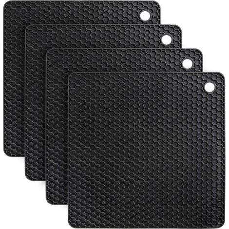 Dessous de plat en silicone, dessous de plat multifonctionnels résistants à la chaleur, compatibles lave-vaisselle, antidérapants, motif nid d'abeille (1/5)