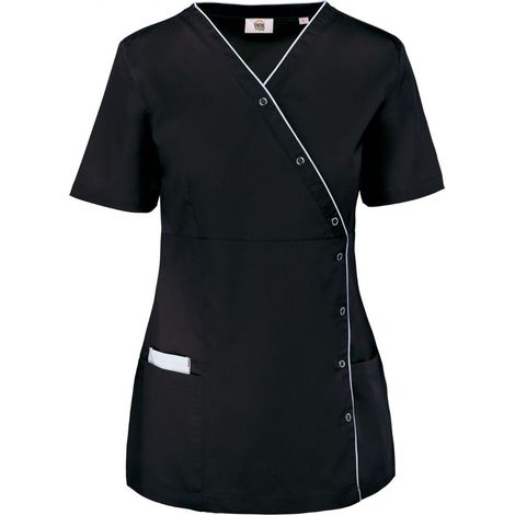 Blouse de service polycoton boutons pression FEMME WK. Designed To Work Noir XL