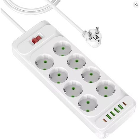 Multiprise à 10 prises conforme aux normes européennes, multiprise de charge USB conforme aux normes européennes (1/3)