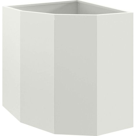 Corner Planter White 45 x 45 x 50 cm Steel vidaXL