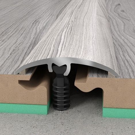 Ausgleichsprofil  PROVISTON  Aluminium  Metallprofil  3 in 1 Übergangsprofil, Abschlussprofil und Höhenausgleichsprofil  1 Profil  Beton  37 x 1860 mm