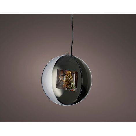 LUMINEO 72409 Adorno DE Navidad con Pantalla DE Video Ø15CM, Multicolor (1/4)