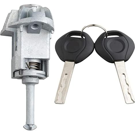 Cylindre de Serrure de porte de voiture avant gauche avec 2 clés pour B-MW Série 3 E46 1998-2007 X5 E53 2000-2006 51217019975 (1/5)