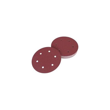 30pcs Dischi abrasivi, Papier Abrasif 225 mm, dischi di carta vetrata con gancio e anello per levigatrici a collo lungo, (6 fori, grana 120) (1/4)