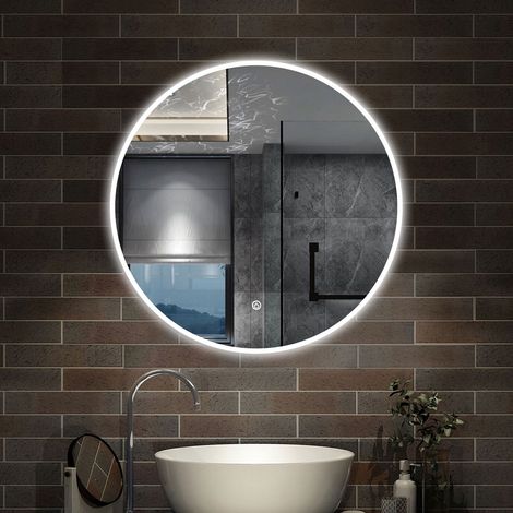 AICA - Specchio con led 60X60cm.Cornice smerigliata.Touch control + Antiappannamento + Dimmerabile (1/5)