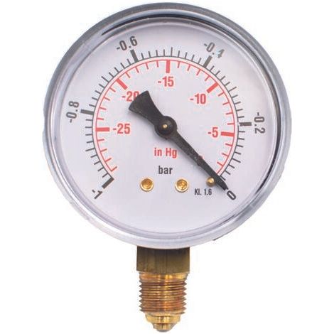 Vakuummeter radialer Anschluss dn63 1/4" 1/0bar