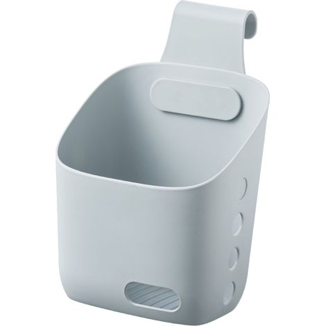 Petit panier suspendu en plastique, panier de rangement pour cuisine, salle de bain, chambre d'étudiant, gris, grande taille 55210 (1/5)