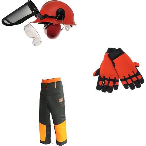 Kit complet équipement de protection pour bûcheron taille gant taille 11