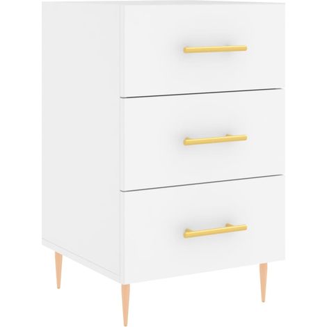 Maison Exclusive - Comodino Bianco 40x40x66 cm in Legno Multistrato