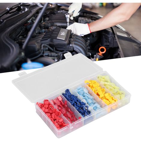Packung mit 120 T-Tap-Drahtverbindern, Schnellanschluss-Crimpklemmen, mit vollständig isoliertem, gabelförmigem Nylon-Steckerset. (1/5)