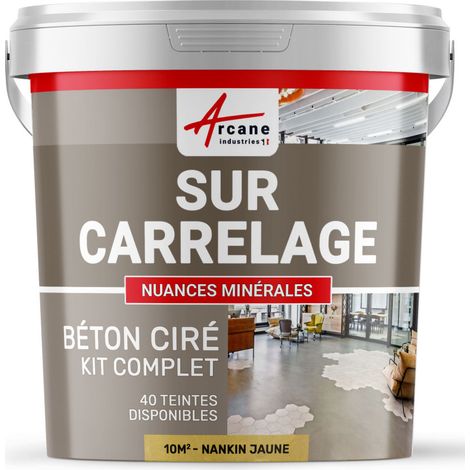 KIT KUNSTHARZBETON FÜR FLIESEN - Nankin-Gelb - kit 10 m2 (2 couches)