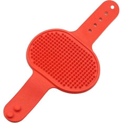 Cepillo para gatos, cepillo quitapelos para mascotas, cepillo de baño para gatos y perros, tipo universal ajustable - 512 Rojo 111 (1/3)