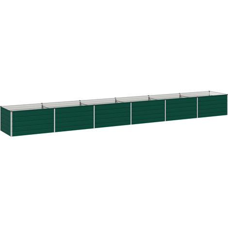 Letto rialzato da giardino Verde 600 x 80 x 55 cm vidaXL