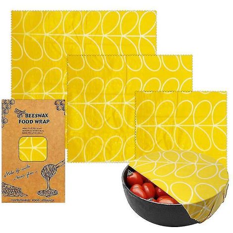 Wiederverwendbare Bienenwachstücher – Nachhaltige Produkte, Bienenwachstücher, Umweltfreundliche Tücher, Aufbewahrungsbeutel, Käsetücher, 3 Stück – Schmetterlingsmuster (1/5)