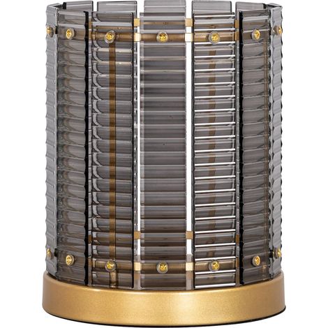 photophore fumé en verre sécurisé et fer design élégant - fumé gris doré (1/5)