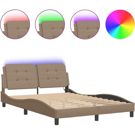 Maison Exclusive - Giroletto con LED senza Materasso Zadar Cappuccino 140x190 cm