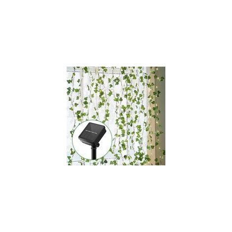 Luci a stringa solari da esterno, luci a stringa di edera artificiale con 100 LED, 10 m/32 piedi, 8 modalità, luci a stringa solari da esterno per giardino, balcone, patio, matrimoni, feste, decorazio