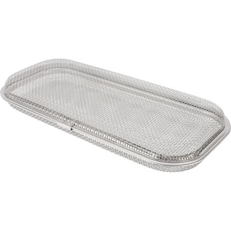 Panier à ustensiles pour lave-vaisselle en acier inoxydable 304, rectangulaire, avec grille d'égouttage, pour baguettes et petits objets, 11,5 x 26,5 x 3,5 cm / 4,5 x 10,4 x 1,4 po (1/5)