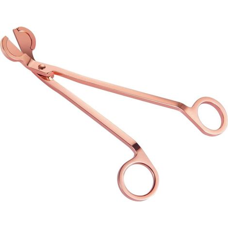 Lot de 1 Coupe-mèche de bougie, or rose，coupe-mèche de rechange en acier inoxydable poli , accessoires de bougie, coupe-ciseaux, permet de brûler plus proprement et empêche l'accumulation de (1/5)