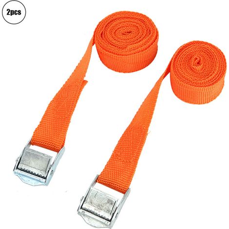2 Pièces Sangles de Traction à Cliquet pour Véhicule (1" 2.5m) (1/5)