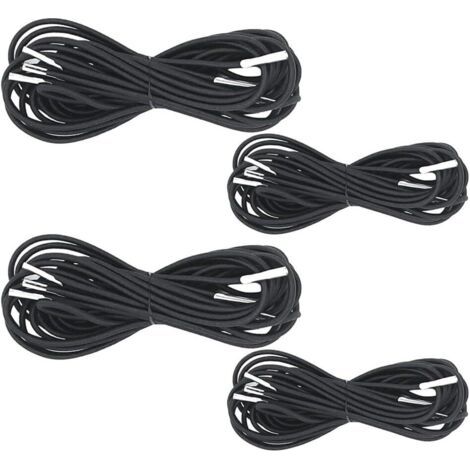 Lot de 4 tendeurs pour chaises longues pliantes, auto-réparables, légers et portables (noir) (1/5)