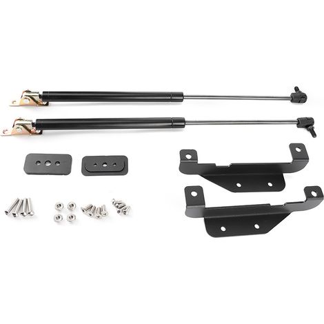 Capot moteur avant tige de support hydraulique barre de levage noire compatible Jeep Wrangler JL 2018+ (1/5)