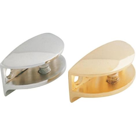 FPLUS soporte cristal media luna cromado , Soporte de cristal em dedia luna hasta cristal de 6 mm.