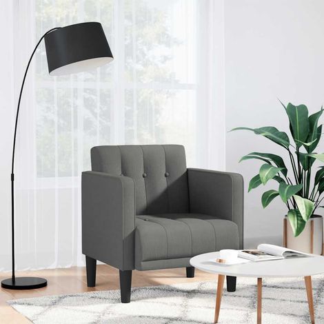 Canapé-chaise accoudoirs,Sofa,Fauteuil gris foncé 53 cm tissu (1/5)