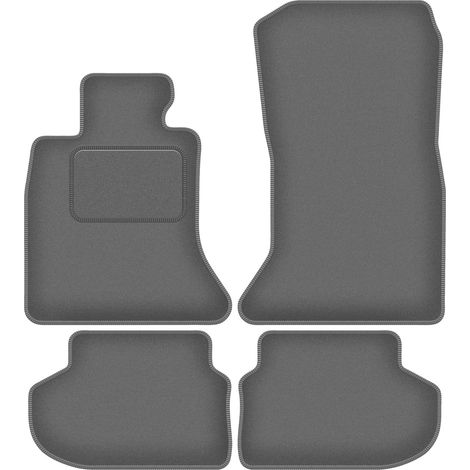 Alfombrillas de terciopelo color grafito para BMW 5 F10 FL sedán (2013-2017) (1/5)