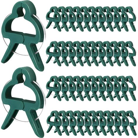 Lot de 100 clips de support pour plantes, réutilisables, adaptés à la plantation au jardin, 32 mm